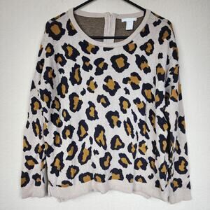 H&M Medium Leopard Cheetah Print Sweater